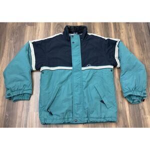 VTG 90s Men Quiksilver nylon Snow-boarding ski winter insulated jacket coat XL